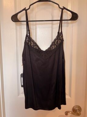 Shyanns Black Lace Trim Camisole Tank Top